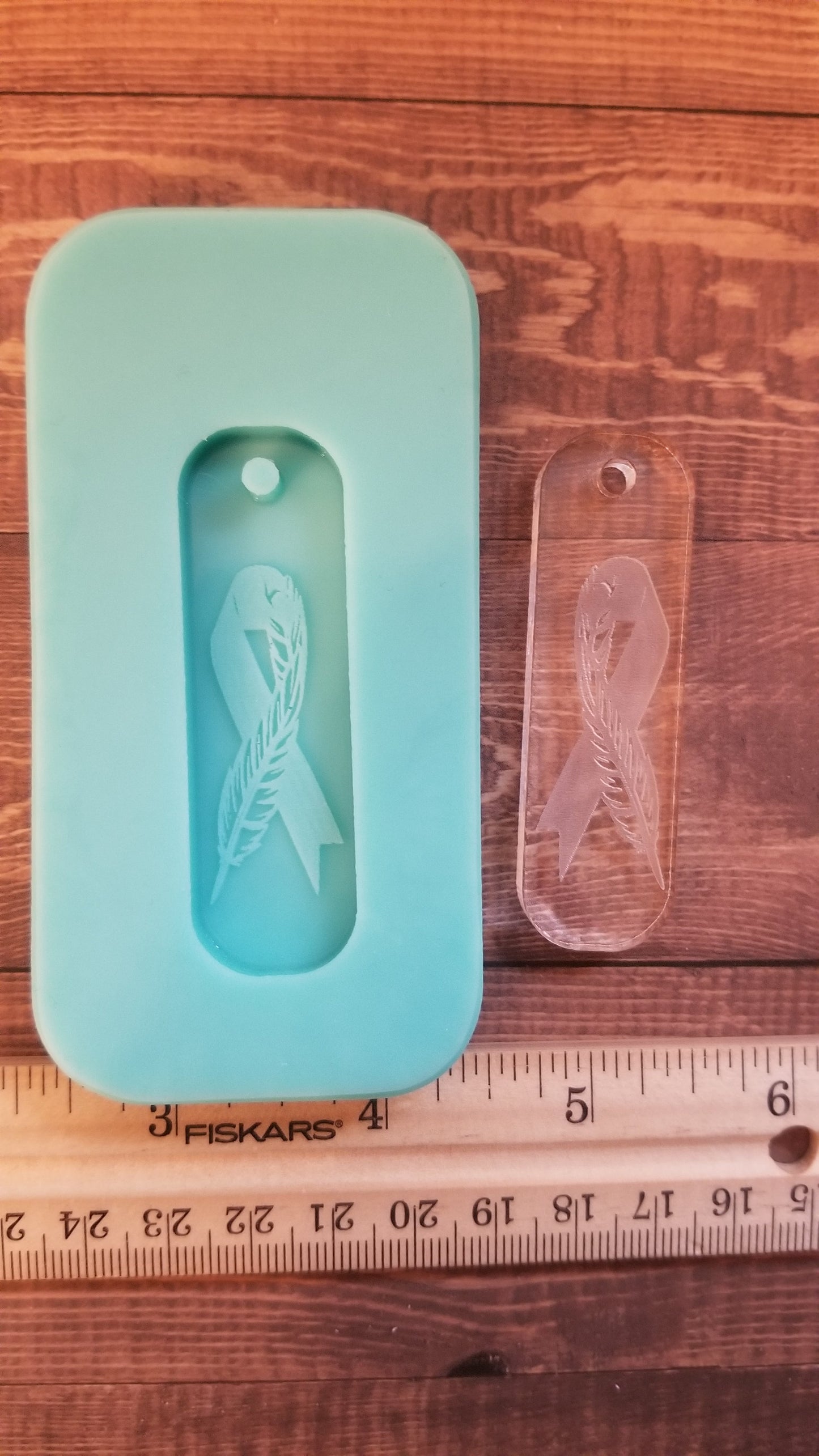 Feather Ribbon Key Tag Mold