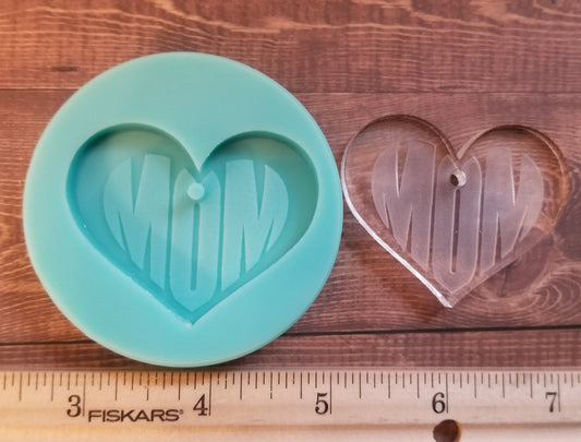 Mom Heart Keychain Molds