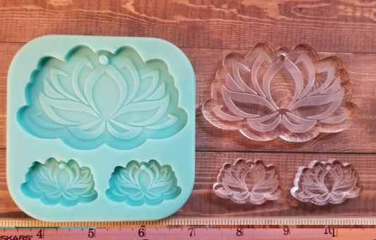 Lotus Flower Keychain  and Charms Mold