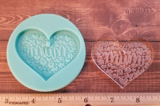 Mum Heart Keychain Molds