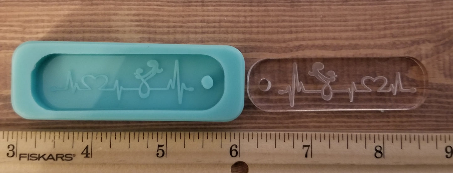 Heartbeat Keytag Mold