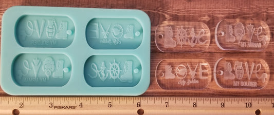 Love Military Keychain or Pendant Mold