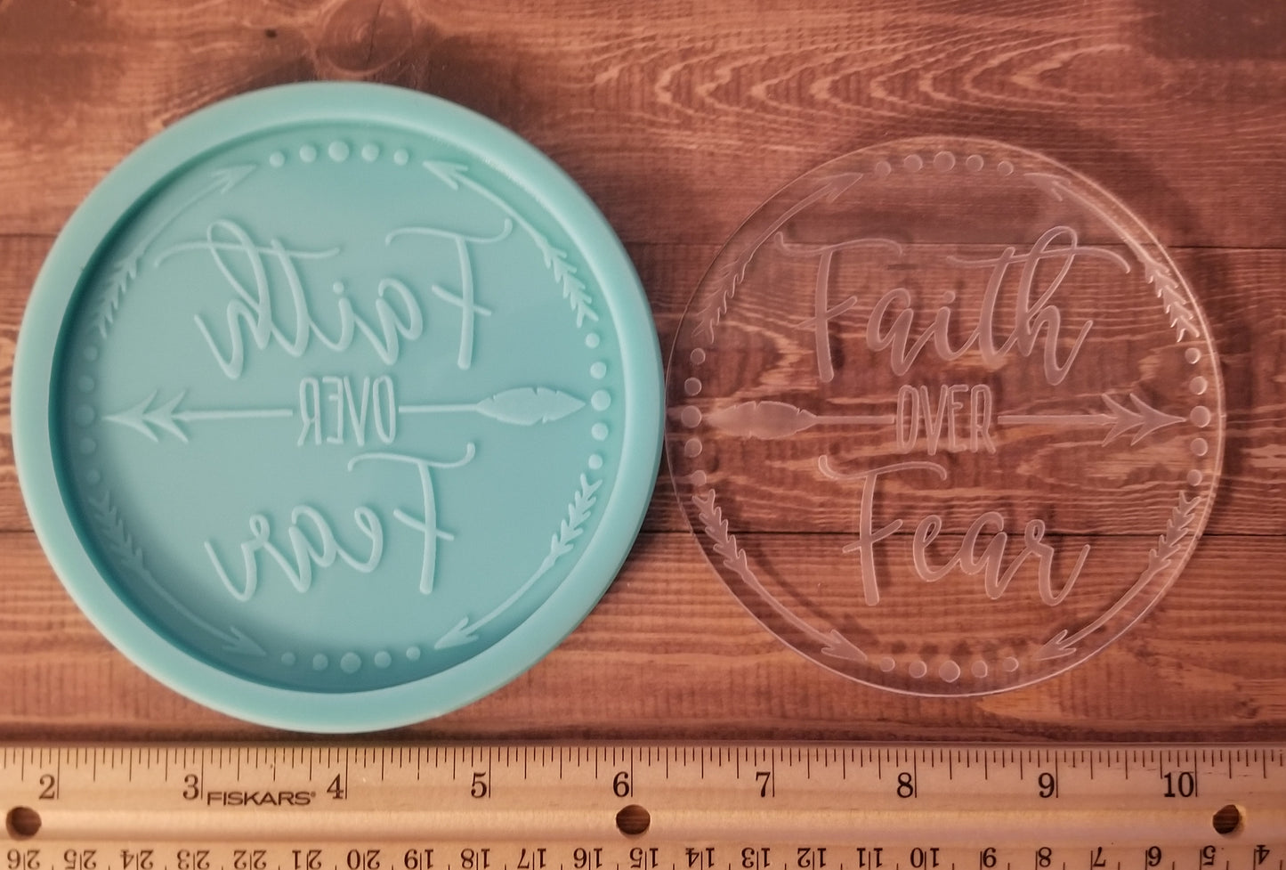 Faith Over Fear Coaster Mold