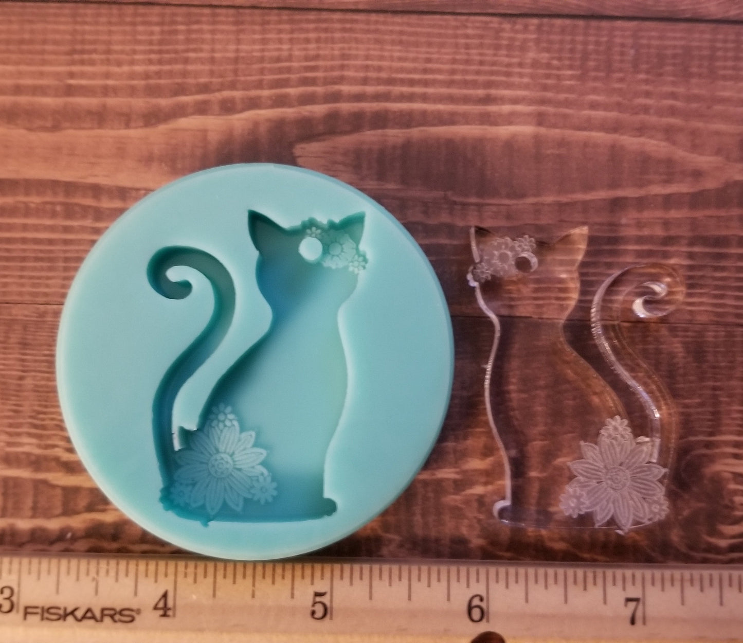 Kitty Keychain Mold- floral