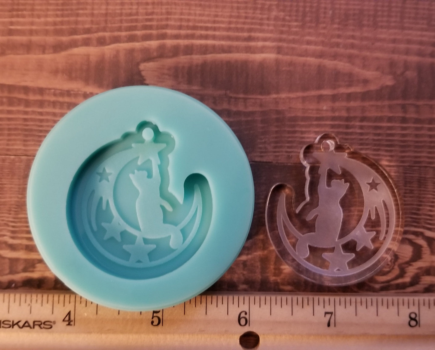 Kitty Keychain Mold- moon and stars