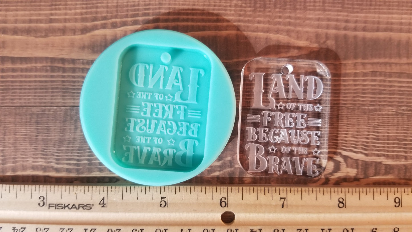 Land of the Free Keychain Mold