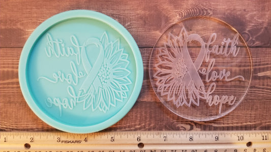 Ribbon Awareness Coaster Molds