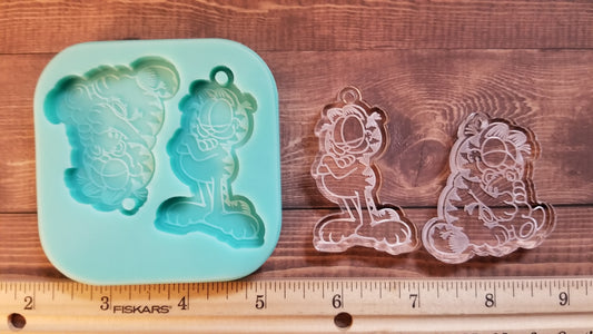 Orange Cat Keychain Molds