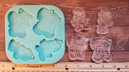 Smurf Inspired Keychain Molds