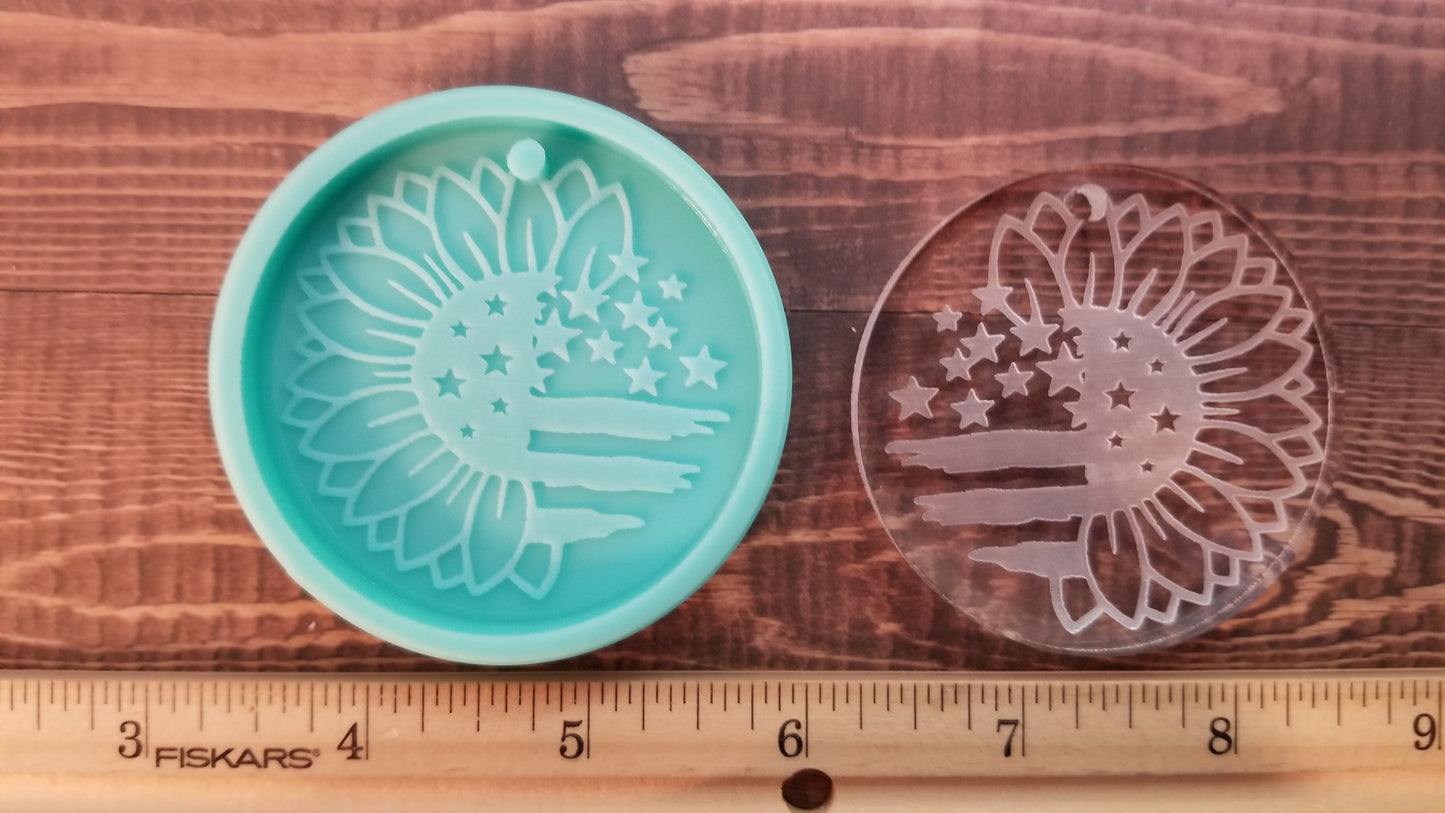 Sunflower Flag Keychain Mold