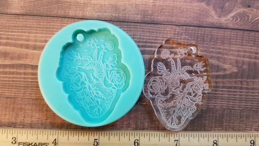 Spooky Heart Keychain Mold