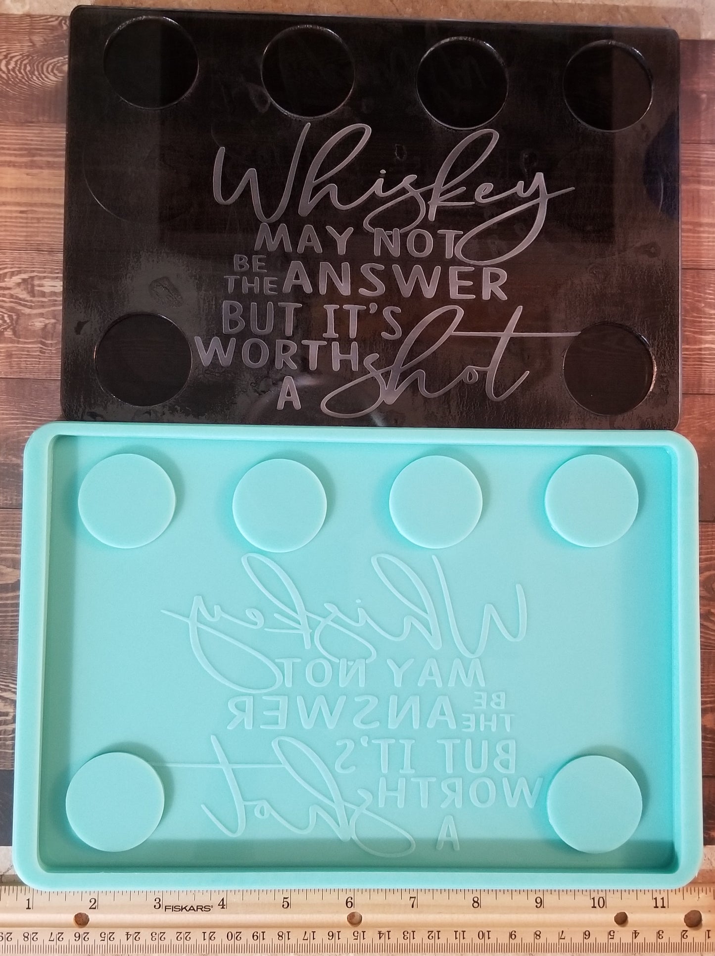 Whiskey Shot Glass Tray Mold