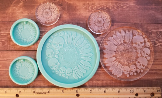 Sunflower Skull Themed Molds