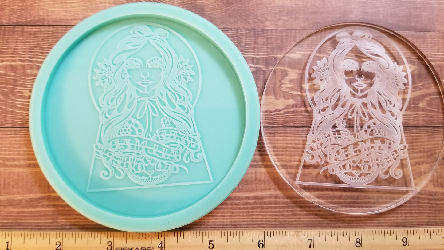 Princess Keyhole Goddess Coaster Molds