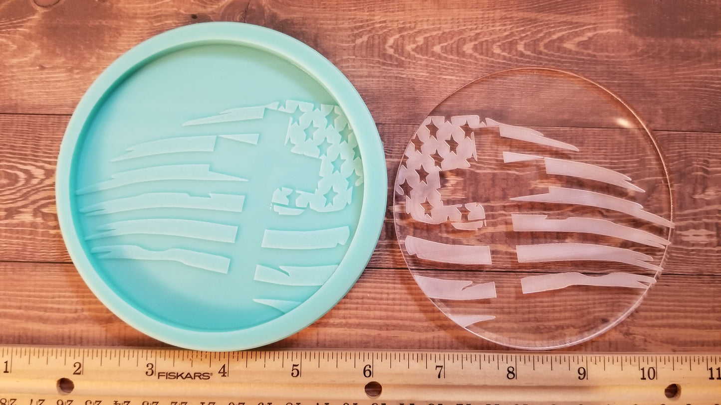 Cross Flag Coaster Mold