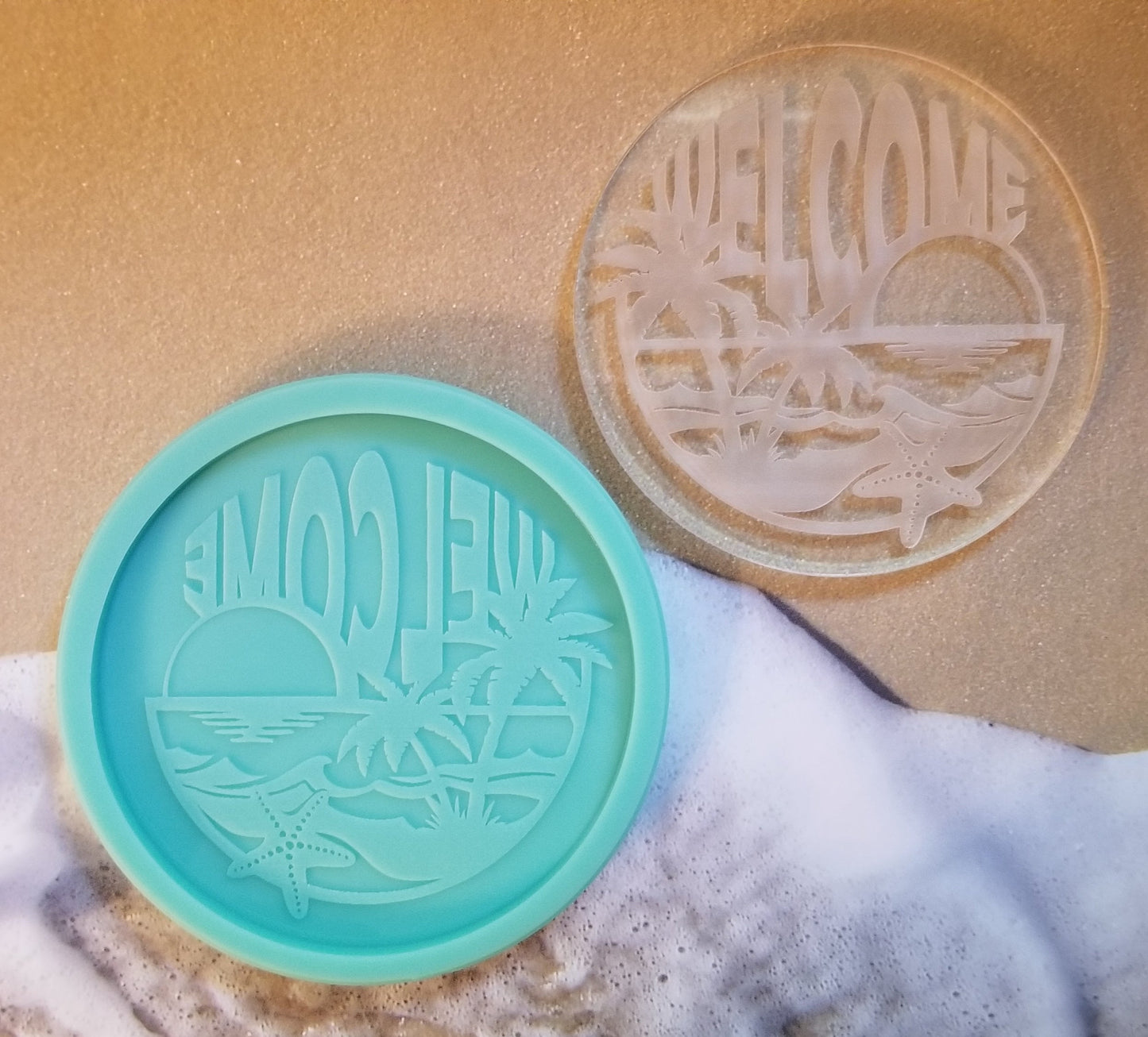 Beach Themed Coaster Mold- welcome