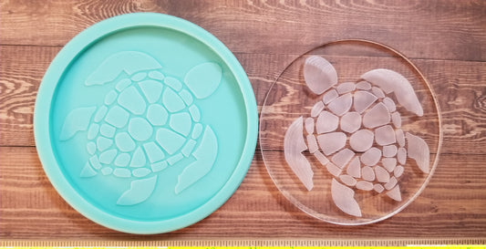 Beach Themed Coaster Mold- single turtle