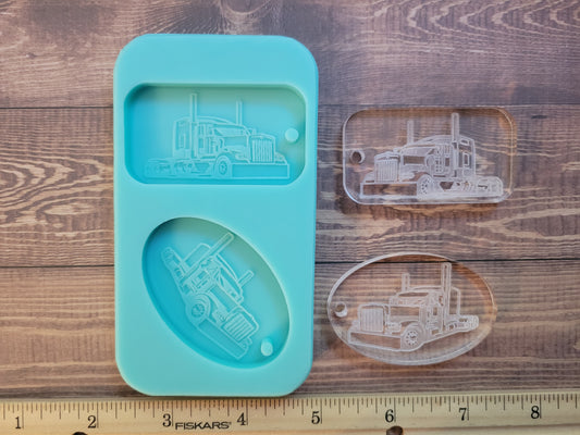 Semi Truck Keychain Molds