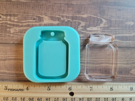 Mason Jar Shaker Keychain shaker mold with lid