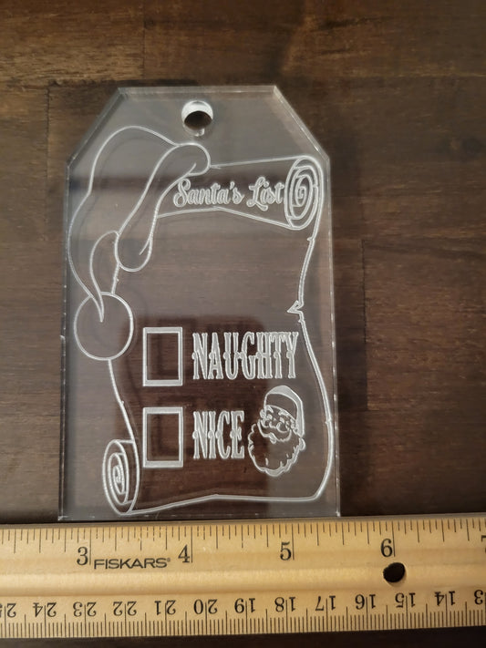 Santas list tag mold