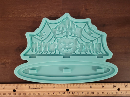 Large Happy Halloween with pumpkin Stand Mold