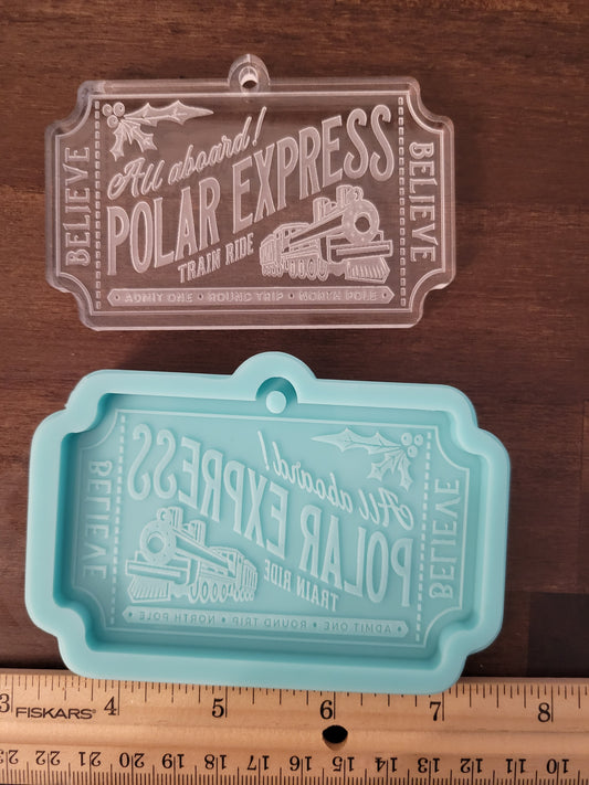 Polar Express ticket ornament