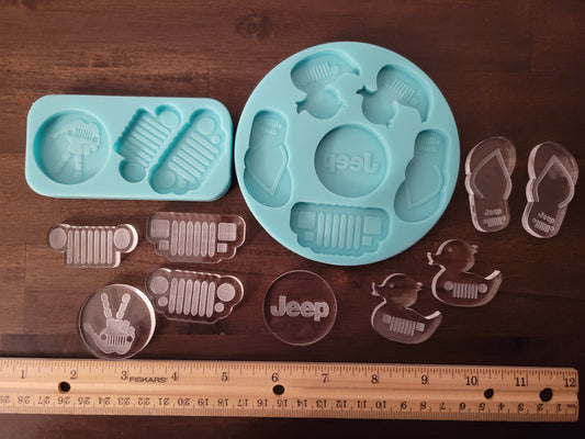 Jeep Inspired Key Charm Molds