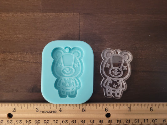 Bear x eyes Keychain Mold