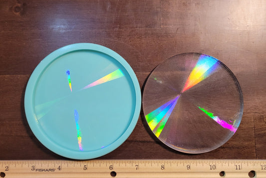 Holographic Coaster Mold- radial holo effect