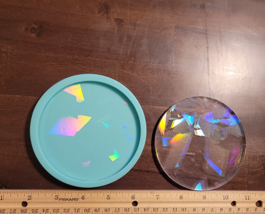 Holographic Coaster Molds- scattered pieces effect