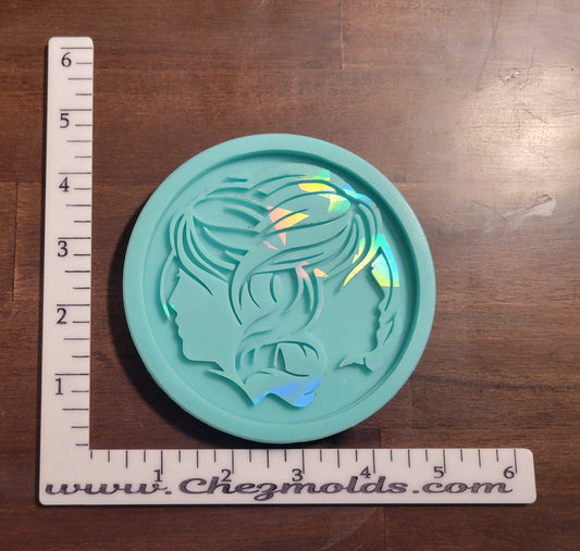 Two faced Holographic coaster