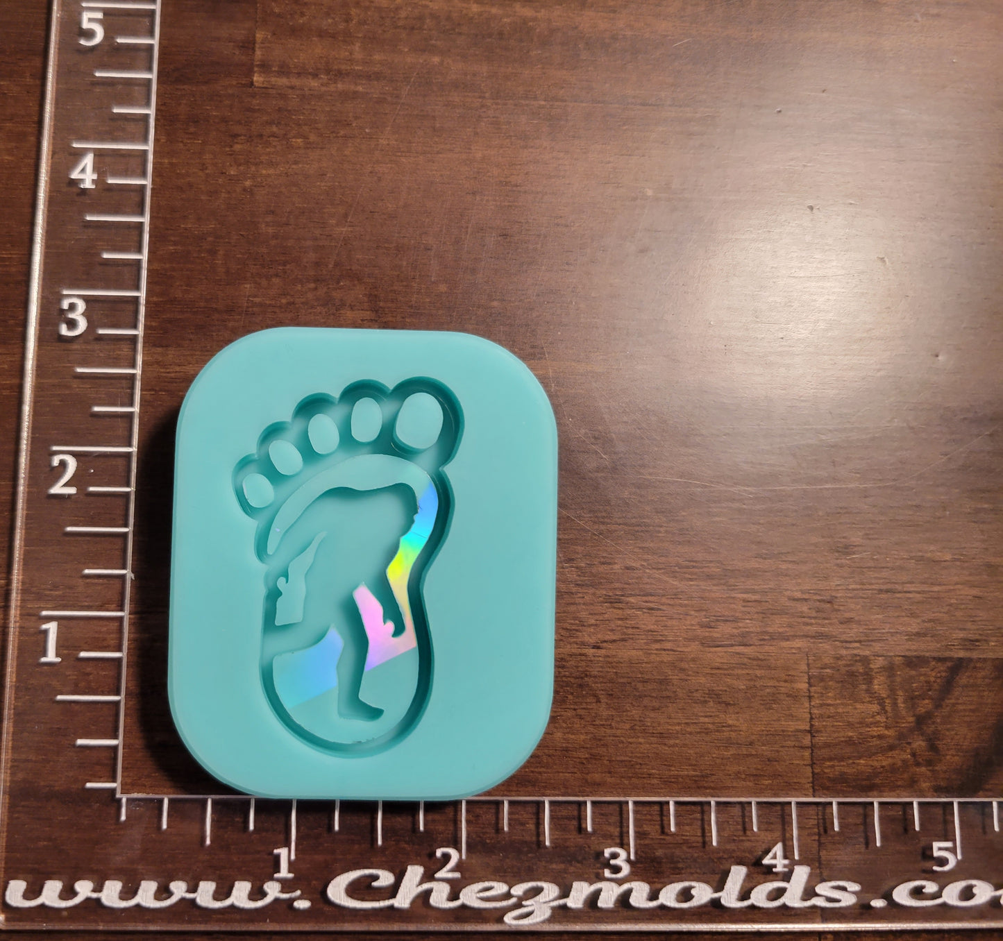 Holographic Bigfoot Keychain Mold