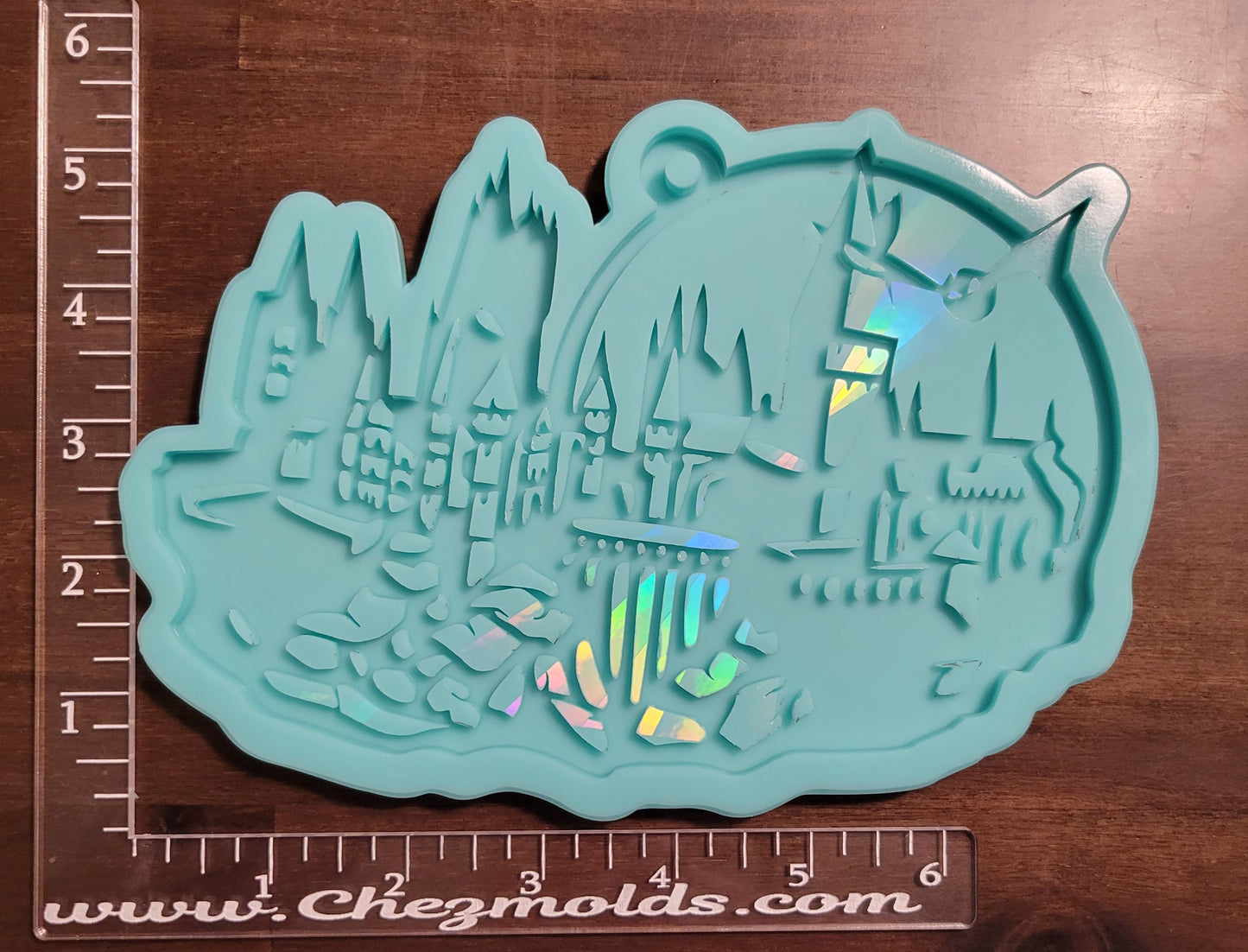 Holographic Castle suncatcher hanging mold