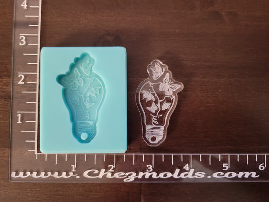 Lightbulb Keychain-Butterflys