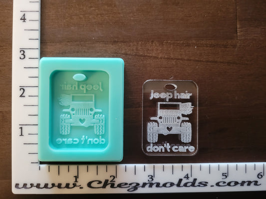 Jeep Lovers Keychain- Jeep hair dont care