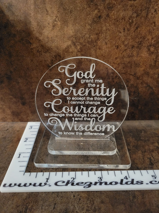God grant me the Serenity Pray plaque- stand available