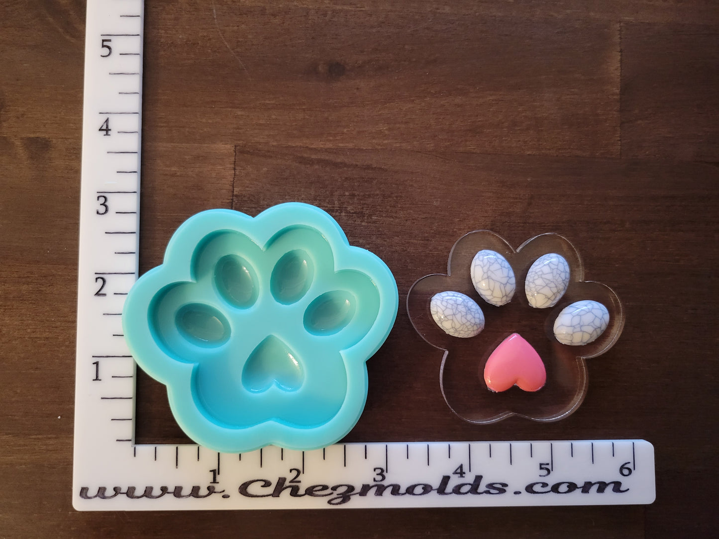 Large paw print with 3d pads