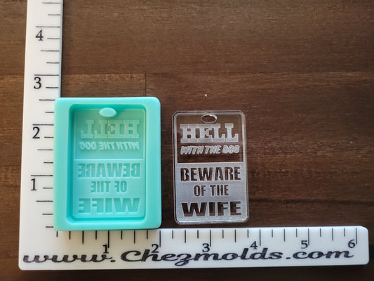 Beware of wife keychain