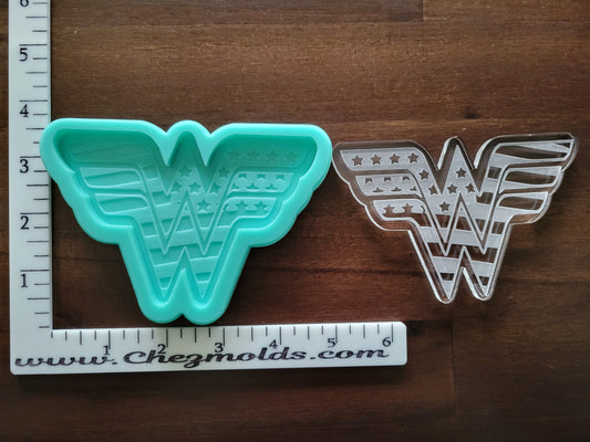 Blue line WW shaped coaster