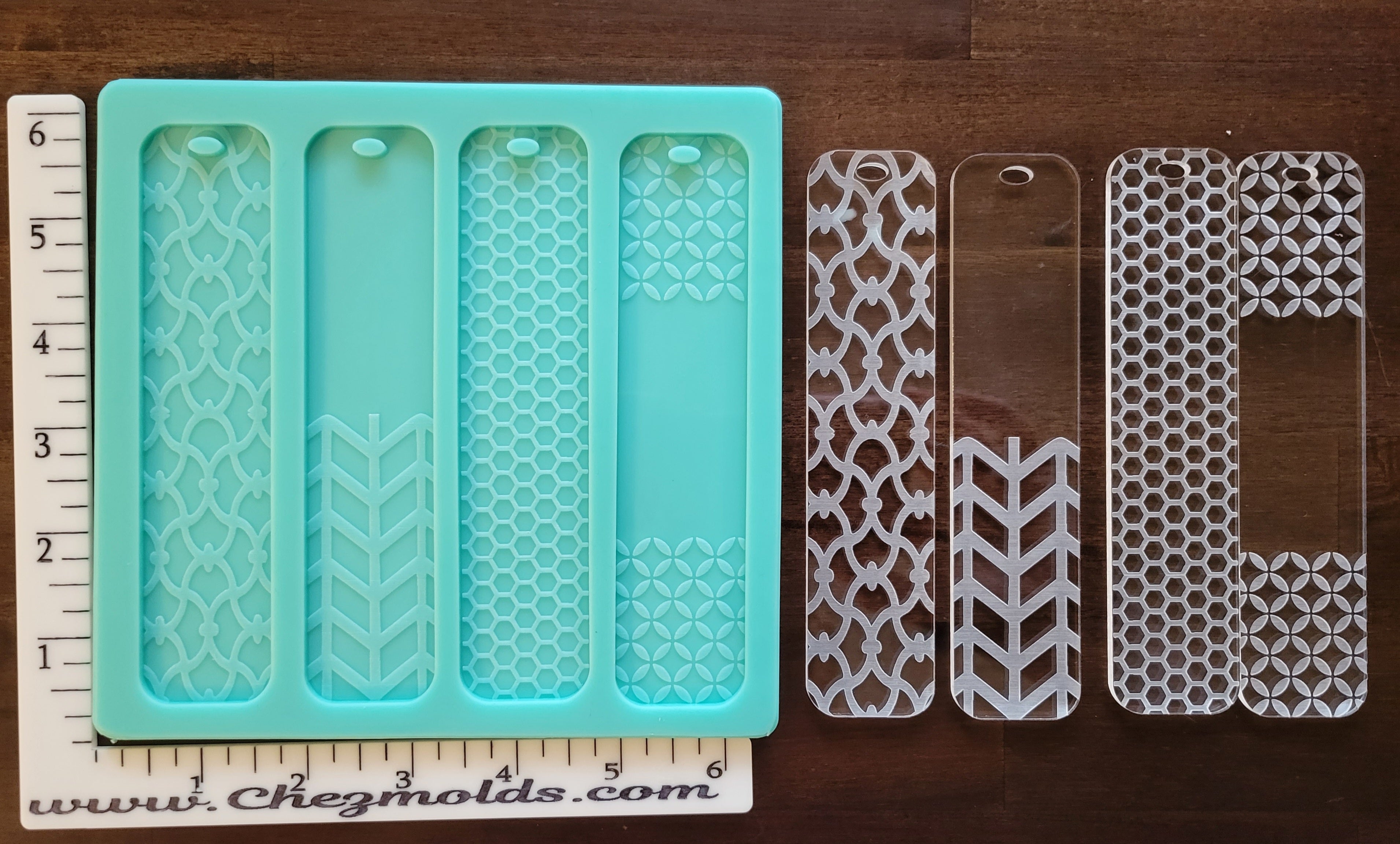 Patterned bookmarks- Geo – ChezMolds & More