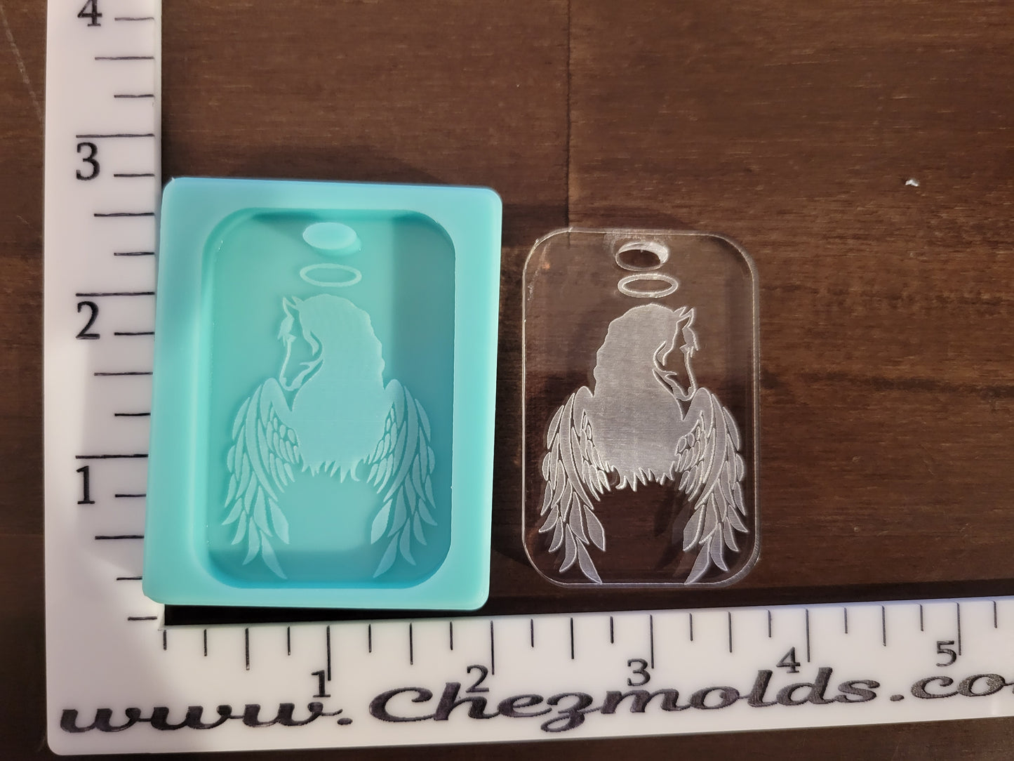 Angel Horse rectangle Keychain