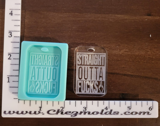 Straight outta f*cks keychain