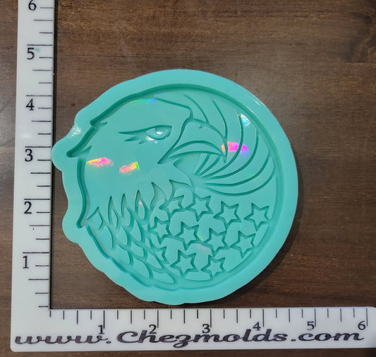 Holo eagle stars and stripes coaster