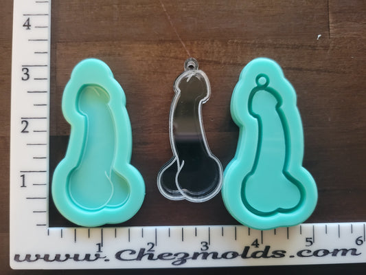 Penis keychain shaker with lid