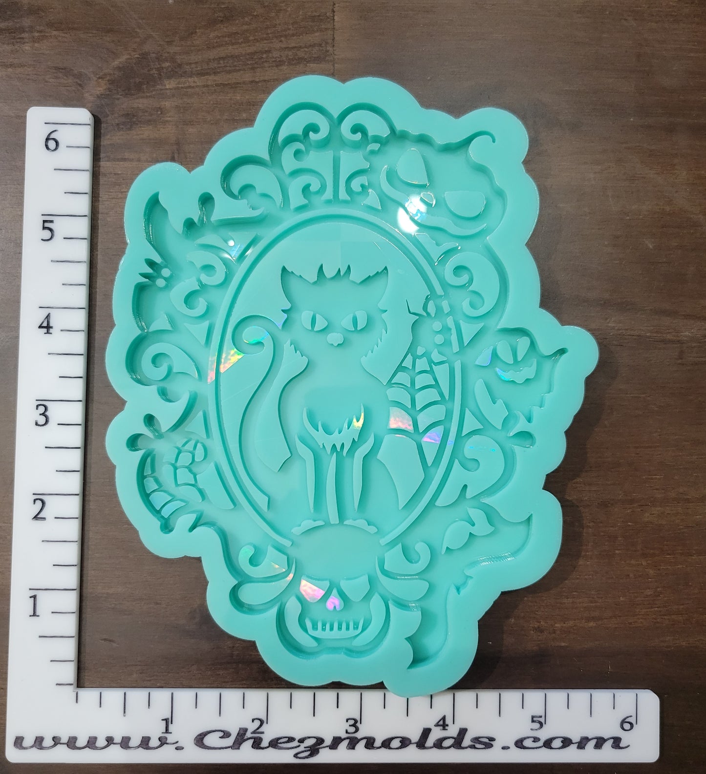 Holo Kitty cameo- layered wall plaque