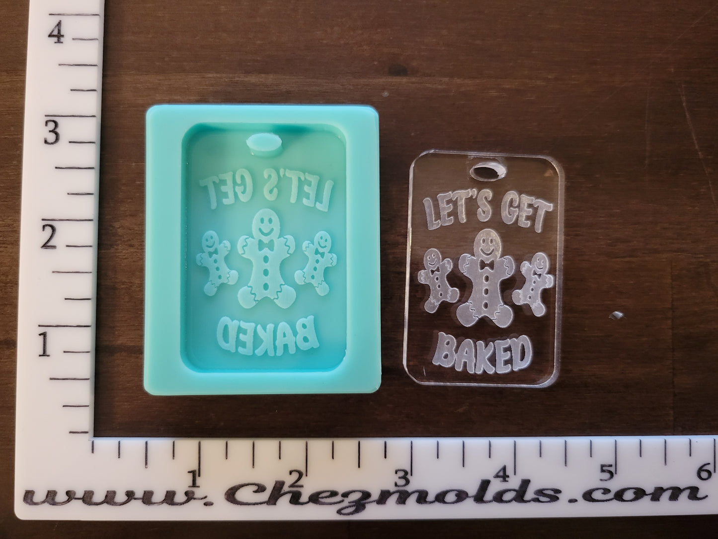 Lets get baked-gingerbread keychain