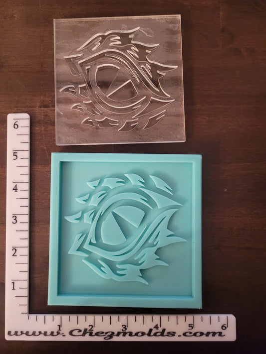 Square layered dragon eye coaster