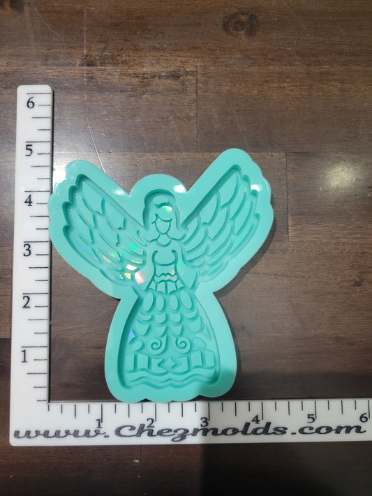 Layered holo angel ornament