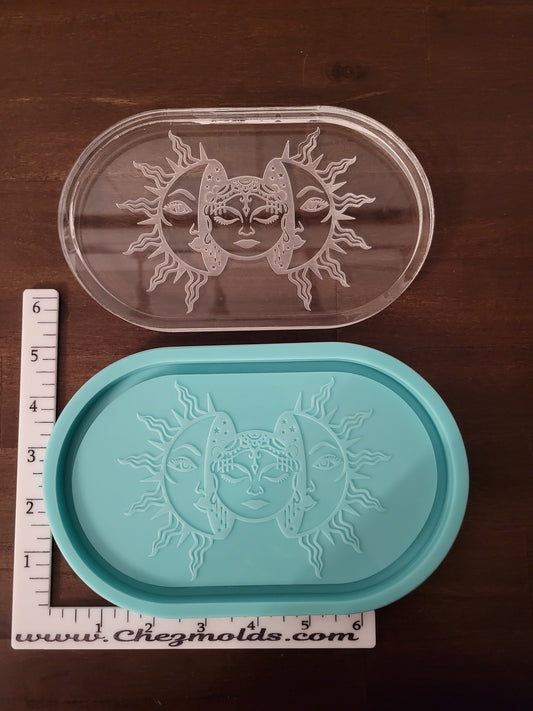 Oval moon trinket tray