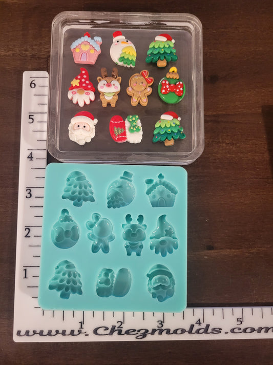 Flat back Christmas charms pallet- small